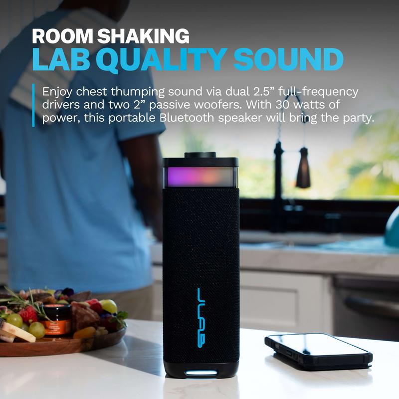 JLab JBuds Party Speaker: 30W Power, 12H Playtime, RGB Lighting