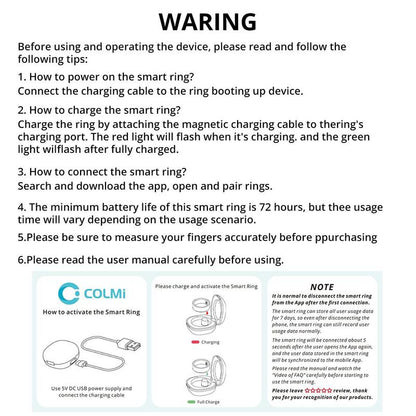 COLMI R10 Smart Ring: Fitness Tracker con contapassi e impermeabile fino a 5 ATM 