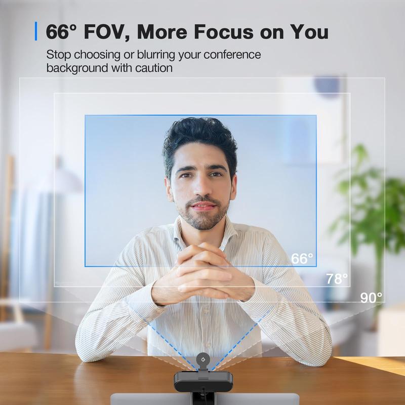 Webcam EMEET C960 4K: messa a fuoco automatica, doppi microfoni AI con cancellazione del rumore