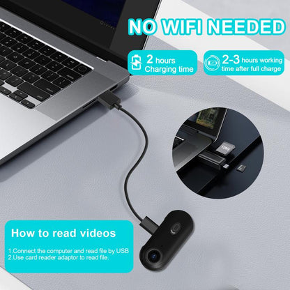 NUISK Mini-Daumenkamera: 128 GB, 4K-POV-Video, Magnethalterung